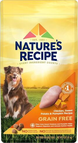 Nature's Recipe Grain Free Chicken Dry Dog Food, 24 lb. Bag in Kuwait