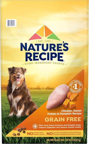 Nature's Recipe Grain Free Chicken Dry Dog Food, 24 lb. Bag in Kuwait