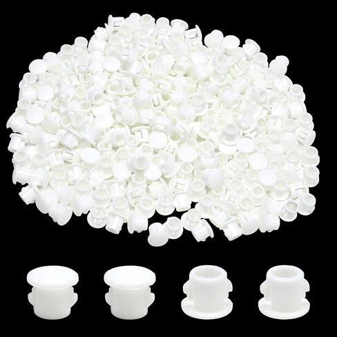 1-1/4 In/32 mm Plastic Hole Plugs, White Locking Snap in Locking Screw Hole Covers Flush Mount Round Panel Plugs, Tubing Post End Cap for Chair Table Furniture Cabinets, 15PCS in Saudi Arabia