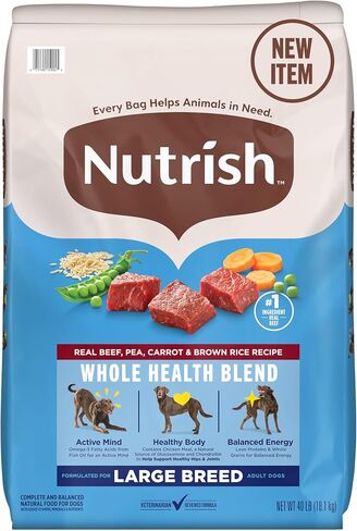 Nutrish Large Breed Dry Dog Food with Beef, 40 lb. Bag (Rachael Ray) in Kuwait