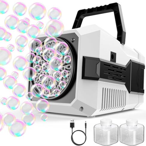 Bubble Machine for Kids 1-Pack, White in Saudi Arabia