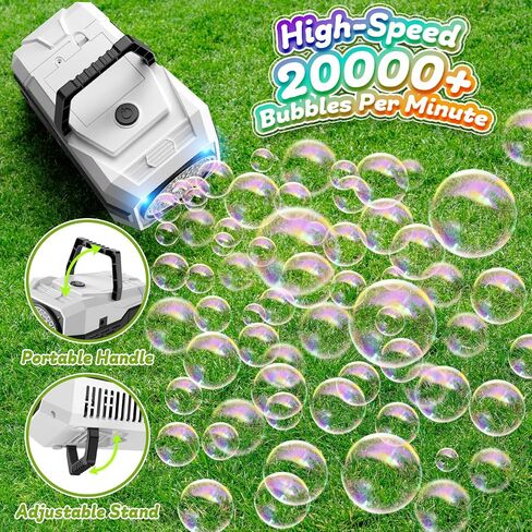 Bubble Machine for Kids 1-Pack, White in Saudi Arabia