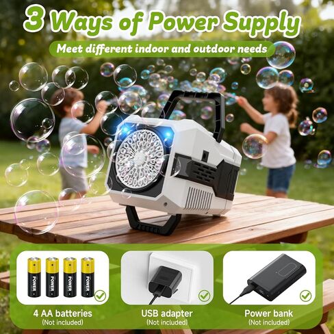 Bubble Machine for Kids 1-Pack, White in Saudi Arabia