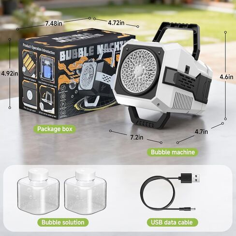 Bubble Machine for Kids 1-Pack, White in Saudi Arabia