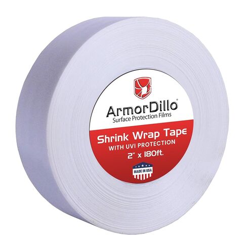Shrink Wrap Tape with UVI Protection- Multi-Purpose, Durable, Heavy-Duty, Waterproof for Shrink Wrap Film (4" x 180ft) in Kuwait