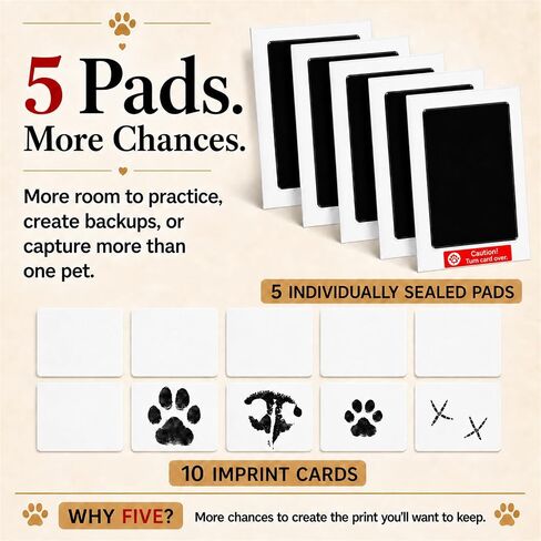 Inkless Paw Print Kit for Dogs & Cats, Pet Keepsake Gift Set in Saudi Arabia
