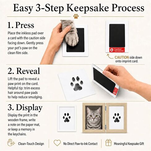Inkless Paw Print Kit for Dogs & Cats, Pet Keepsake Gift Set in Saudi Arabia