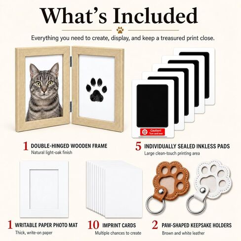 Inkless Paw Print Kit for Dogs & Cats, Pet Keepsake Gift Set in Saudi Arabia
