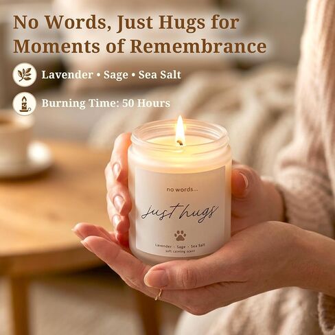 Pet Memorial Gifts for Loss of Dog Cat - Pet Loss Sympathy Gift Box with Suncatcher, Candle, Jar, Keychain & Card - Dog Passing Away Bereavement Gift, Pet Remembrance Gift Basket for Friends Family in Kuwait