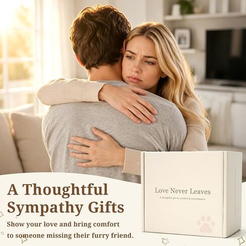 Pet Memorial Gifts for Loss of Dog Cat - Pet Loss Sympathy Gift Box with Suncatcher, Candle, Jar, Keychain & Card - Dog Passing Away Bereavement Gift, Pet Remembrance Gift Basket for Friends Family in Kuwait