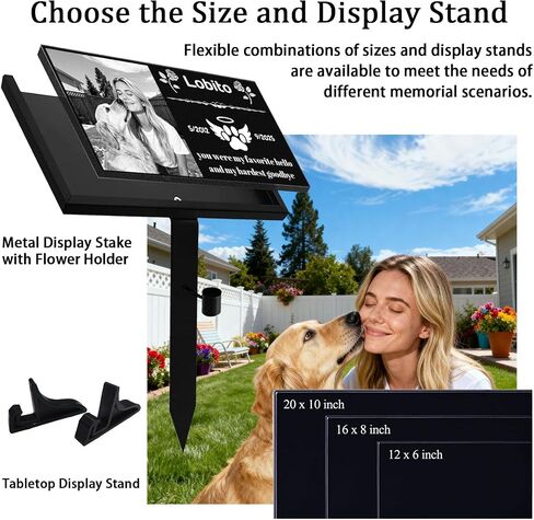 Personalized Pet Memorial Stone - Cat & Dog Grave Marker for Outdoor in Kuwait