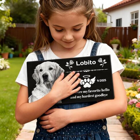 Personalized Pet Memorial Stone - Cat & Dog Grave Marker for Outdoor in Kuwait
