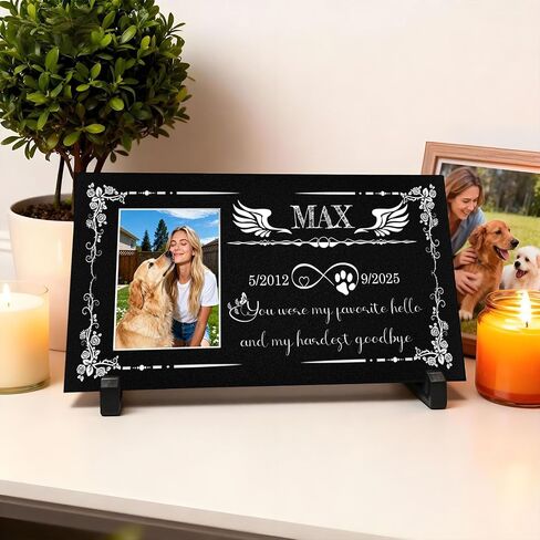 Personalized Pet Memorial Stone - Cat & Dog Grave Marker for Outdoor in Kuwait