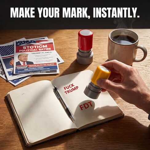 Fuck Trump Stamp, Self-Inking FDT Stamps, Anti Trump Merchandise, 2 Pack in Kuwait