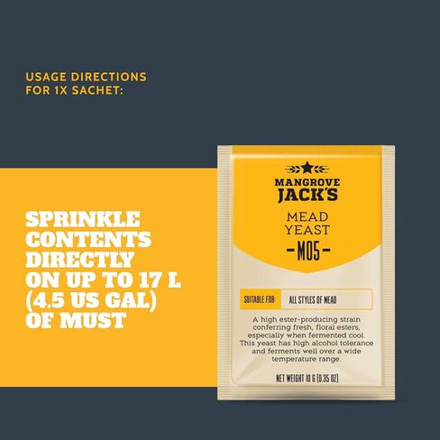3X Mangrove Jack’s Craft Series Mead Yeast M05 (10g) in Kuwait