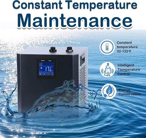 79 Gallon Aquarium Chiller, Fish Tank Chiller,1/3 HP Active Aqua Chiller for Axolotl, Aquarium Cooler with LED Display, Pipe, Water Pump, Remote Control in Kuwait
