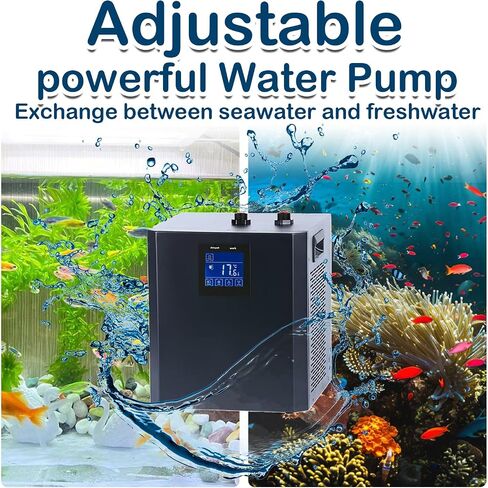 79 Gallon Aquarium Chiller, Fish Tank Chiller,1/3 HP Active Aqua Chiller for Axolotl, Aquarium Cooler with LED Display, Pipe, Water Pump, Remote Control in Kuwait