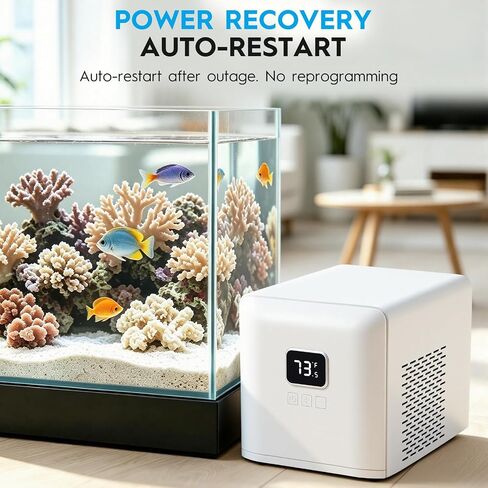26 Gal Aquarium Chiller, 1/13 HP Built-in Pump Fish Tank Cooler for Axolotl in Saudi Arabia