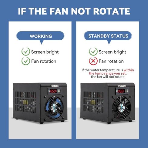Poafamx 16Gal Aquarium Chiller, Small Water Chiller with Electronic Cooling in Kuwait