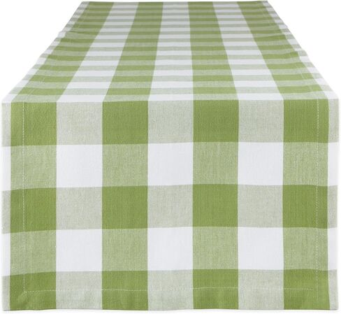 DII Buffalo Check Collection, Classic Farmhouse Table Runner, 14x72, Red & Black in Kuwait