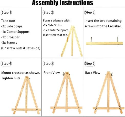 16 Pack 9 Inch Wooden Tripod Easel Stand, Foldable for Painting & Display in Kuwait