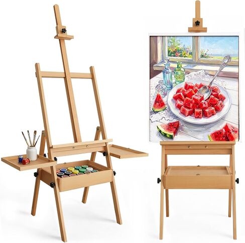 Multi-Function Beech Wood Art Easel for Painting, Flat Desk Easel Stand in Saudi Arabia