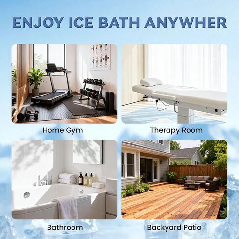 Poafamx Ice Bath Chiller 1/3 HP with External Filter & Water Pump Hoses in Saudi Arabia