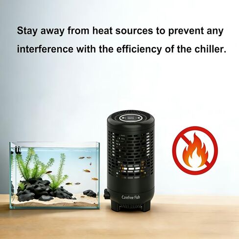 Carfree Fish Aquarium Chiller Semiconductor Technology Cooling Water Low Noise 35dB Long Service Life Small Size Energy-Saving for ≤12Gal Tank(Patent No.: US D1065431S) in Saudi Arabia