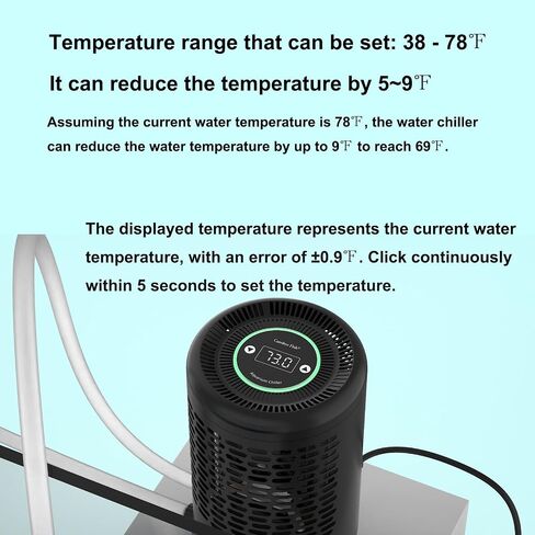 Carfree Fish Aquarium Chiller Semiconductor Technology Cooling Water Low Noise 35dB Long Service Life Small Size Energy-Saving for ≤12Gal Tank(Patent No.: US D1065431S) in Saudi Arabia