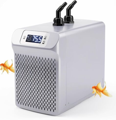 Aquarium Chiller 42Gal 1/10 HP Water Chiller Quiet Compressor Refrigeration for Fish Tank Axolotl Coral Reef Hydroponics 42 gal in Kuwait