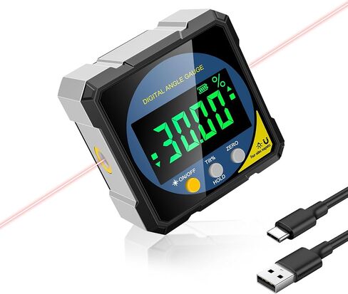 Digital Angle Finder Tool, Lytool Angle GaugeElectronic Level Tool with Bubble Level and Magnetic Base, Digital Inclinometer Angle Measuring Tool for Woodworking, Construction and Machinery in Kuwait