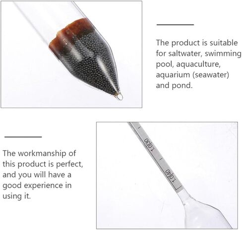2pcs Glass Salinity Hydrometer for Aquarium, Specific Gravity Tester in Kuwait