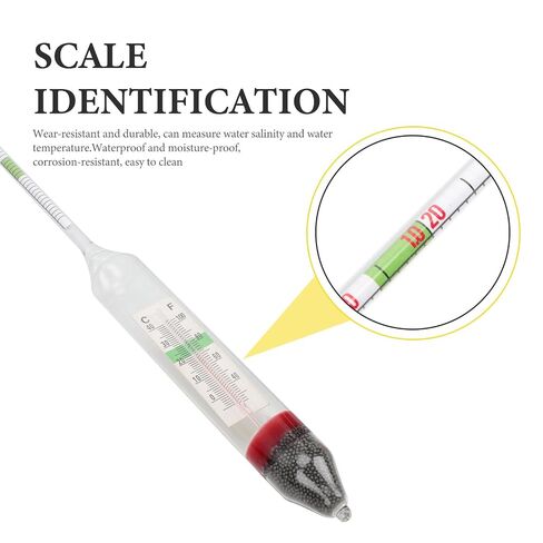 Glass Aquarium Salinity Hydrometer for Saltwater Testing with Thermometer in Kuwait