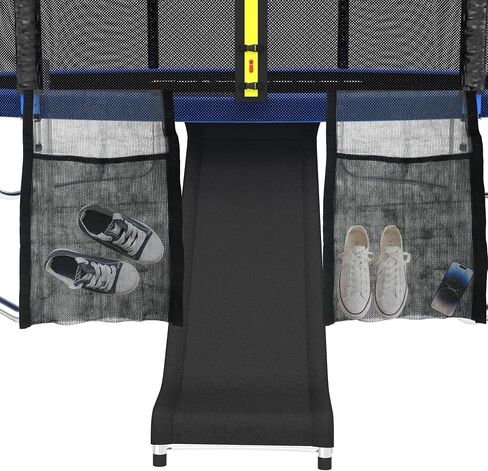 Trampoline Safe Slide for Kids, Universal Hook Design, UV-Resistant Steel & Fabric with Shoe Storage Pocket, Universal Trampoline Accessories in Kuwait
