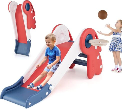 BABY JOY 4 in 1 Toddler Slide, Indoor & Outdoor Kids Slide, Climber Playset in Saudi Arabia