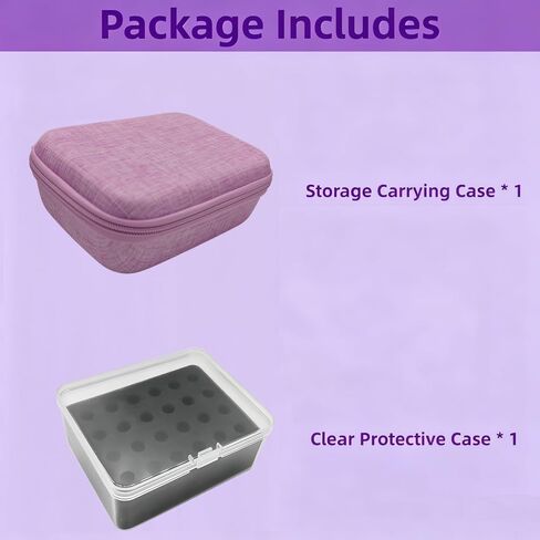 Storage Case for Hally Hair Gem Pen, 2-in-1 Hard EVA Travel Organizer with Removable PP Gem Box (Holds 360 Gems) for Gem Pen Applicator and Hair Gems (Only Case) (Purple) in Kuwait