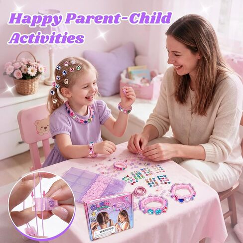 AOSITE Friendship Bracelet Making Kit for Girls 4-12, DIY Hair Gem Set Gift in Kuwait