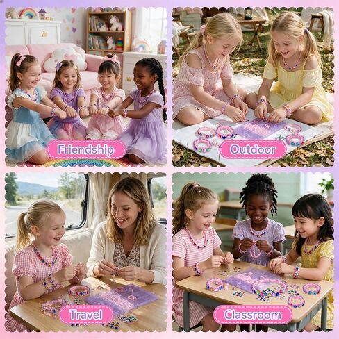 AOSITE Friendship Bracelet Making Kit for Girls 4-12, DIY Hair Gem Set Gift in Kuwait