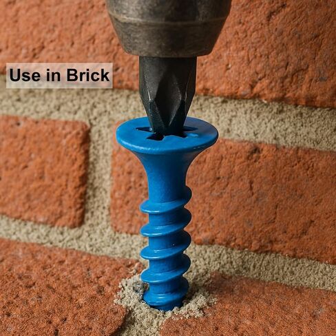 100 Qty 3/16" x 2-1/4" Flat Head Phillips Diamond Tip Concrete Screws to Anchor Masonry, Block & Brick (BCP482) in Kuwait