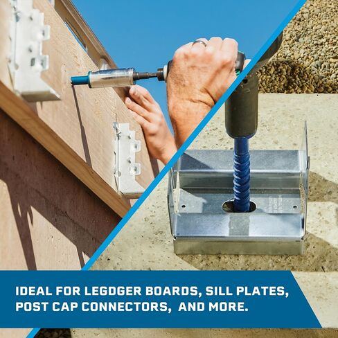 ITW Brands 24292 15 Pack, 5/16" x 2", Steel, Hex Washer Head, Large Diameter Tapcon Concrete Anchor , blue in Kuwait