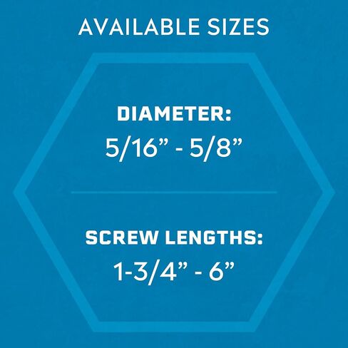 ITW Brands 24292 15 Pack, 5/16" x 2", Steel, Hex Washer Head, Large Diameter Tapcon Concrete Anchor , blue in Kuwait