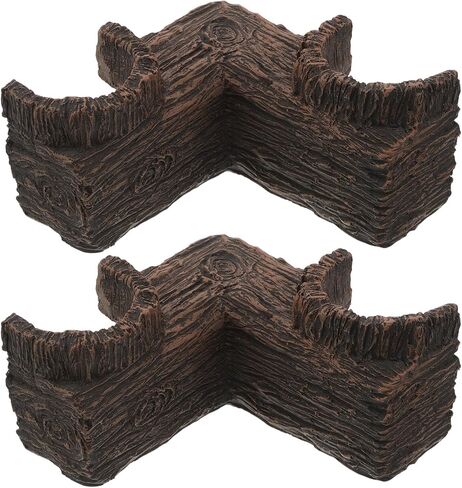 2pcs Betta Fish Cave Shelter Aquarium Corner Tunnel Driftwood Look in Kuwait