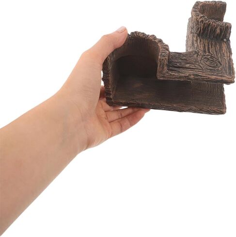 2pcs Betta Fish Cave Shelter Aquarium Corner Tunnel Driftwood Look in Kuwait