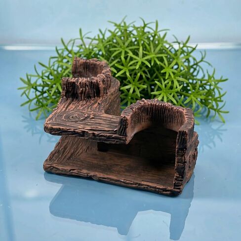 2pcs Betta Fish Cave Shelter Aquarium Corner Tunnel Driftwood Look in Kuwait