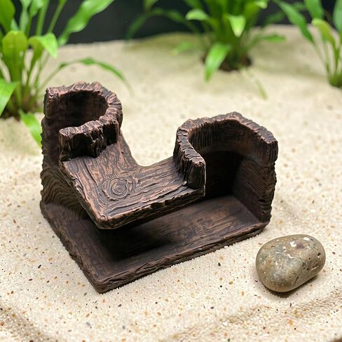 2pcs Betta Fish Cave Shelter Aquarium Corner Tunnel Driftwood Look in Kuwait