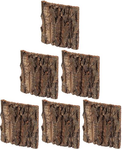 HOMSFOU 6pcs Cork Bark Terrarium Background for Reptile Tank in Kuwait