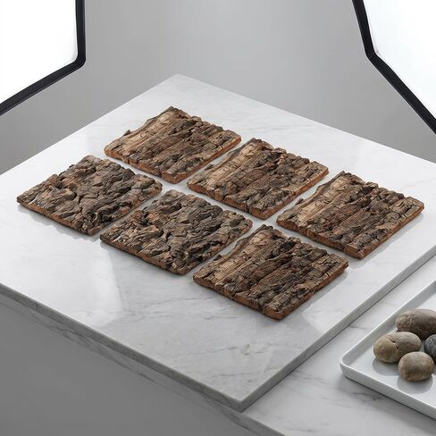 HOMSFOU 6pcs Cork Bark Terrarium Background for Reptile Tank in Kuwait