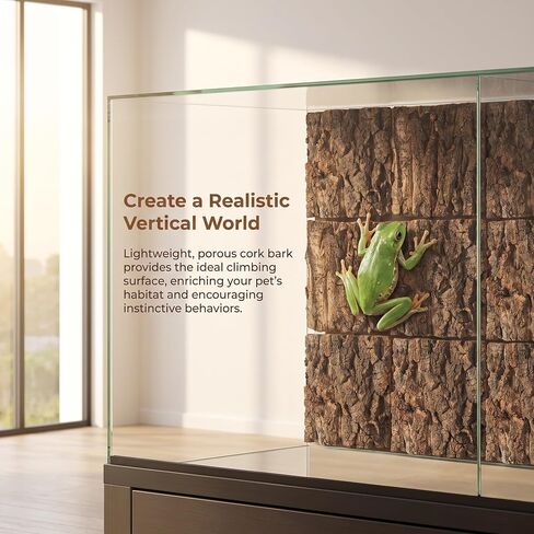 HOMSFOU 6pcs Cork Bark Terrarium Background for Reptile Tank in Kuwait