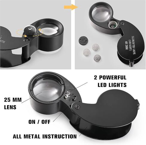 HMKIS Diamond Tester Pen & 40X Jeweler Magnifying Glass Kit in Kuwait