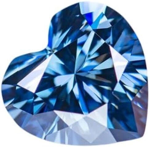 New type of moissanite heart-shaped multi-color passes through a diamond tester for jewelry ring making in Kuwait